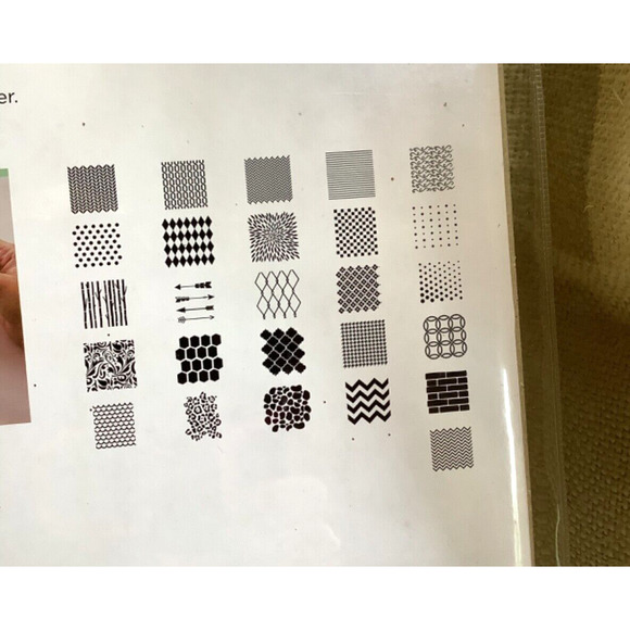 NEW in package 26pc ART MINDS shape and pattern 12x12 paper stencils - Picture 2 of 3